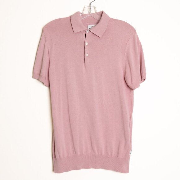 Ben Sherman Short Sleeve Polo Shirt Light Pink Preppy Cotton Knitted Small - Picture 2 of 13
